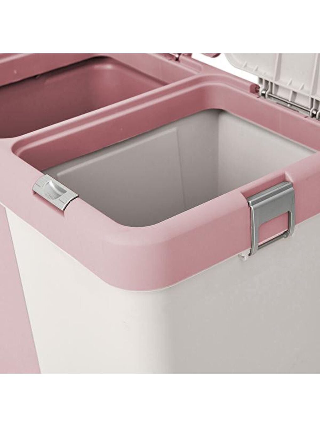 Duo Laundry Çamaşır Sepeti - Pembe / Beyaz - 80 lt-1