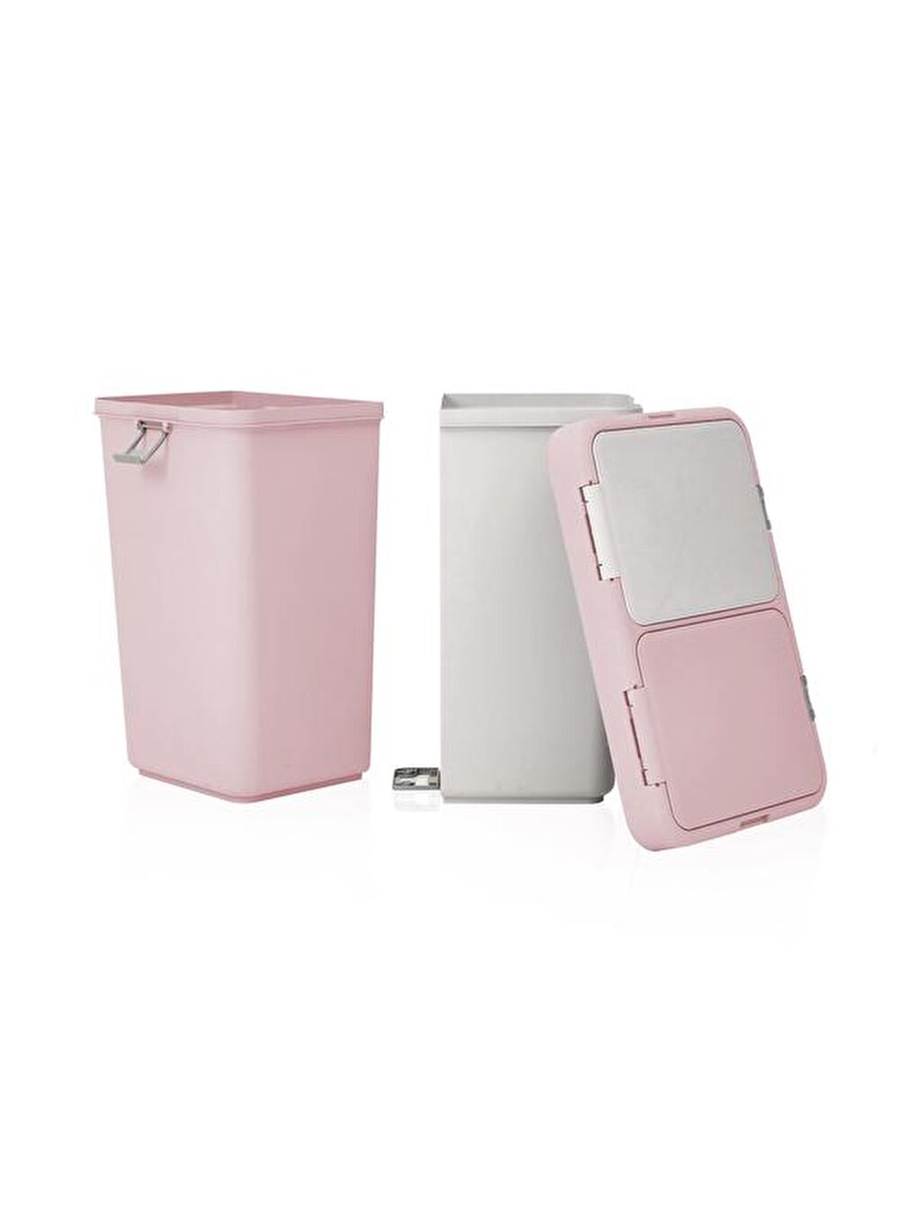 Duo Laundry Çamaşır Sepeti - Pembe / Beyaz - 80 lt-2