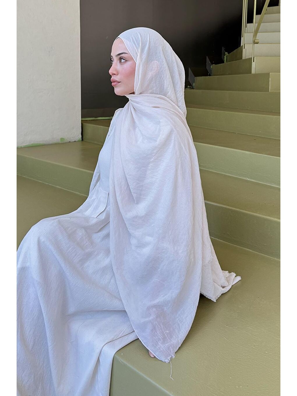 Organic Premium Şal Bej-3