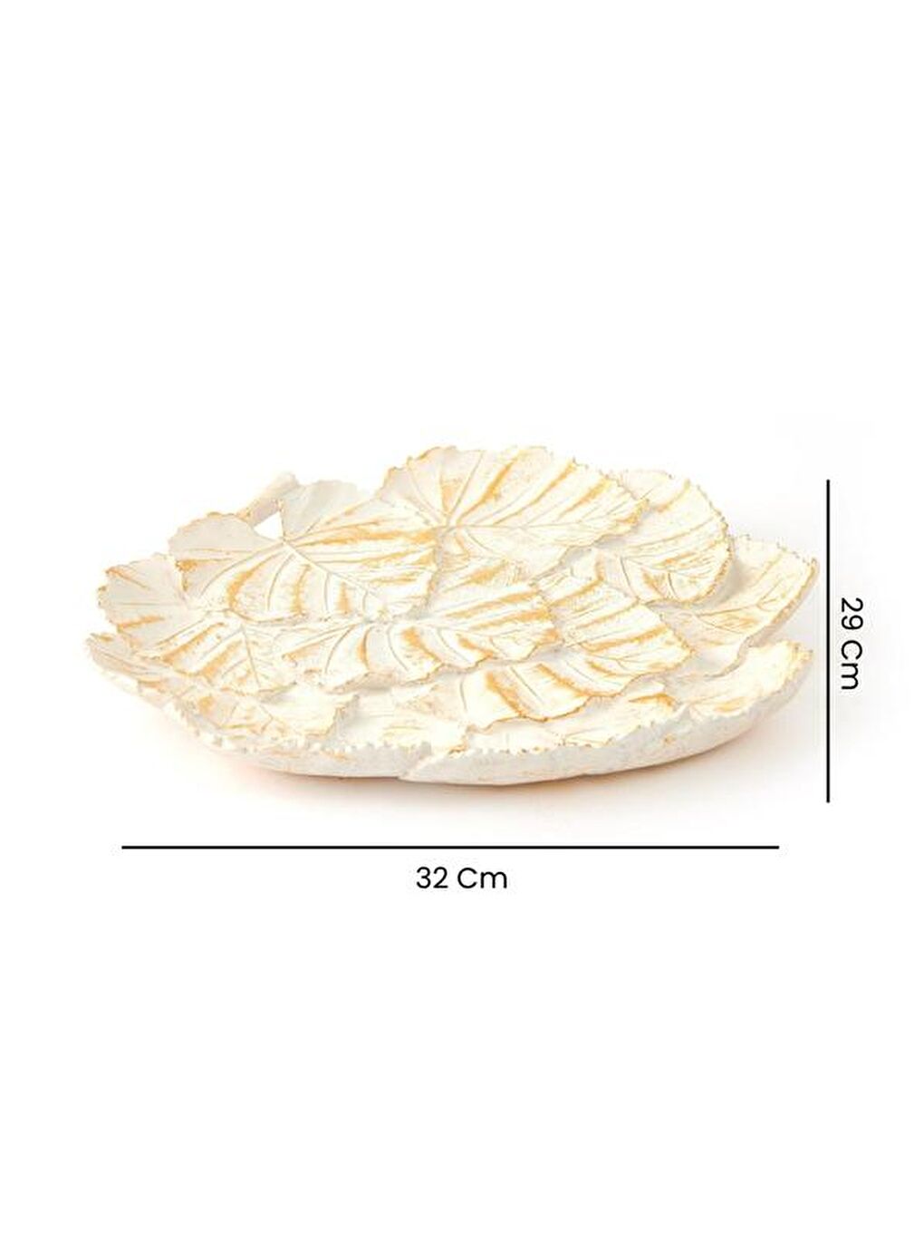 Beyaz Dekoratif Spring Tabak - 29x32 cm-4