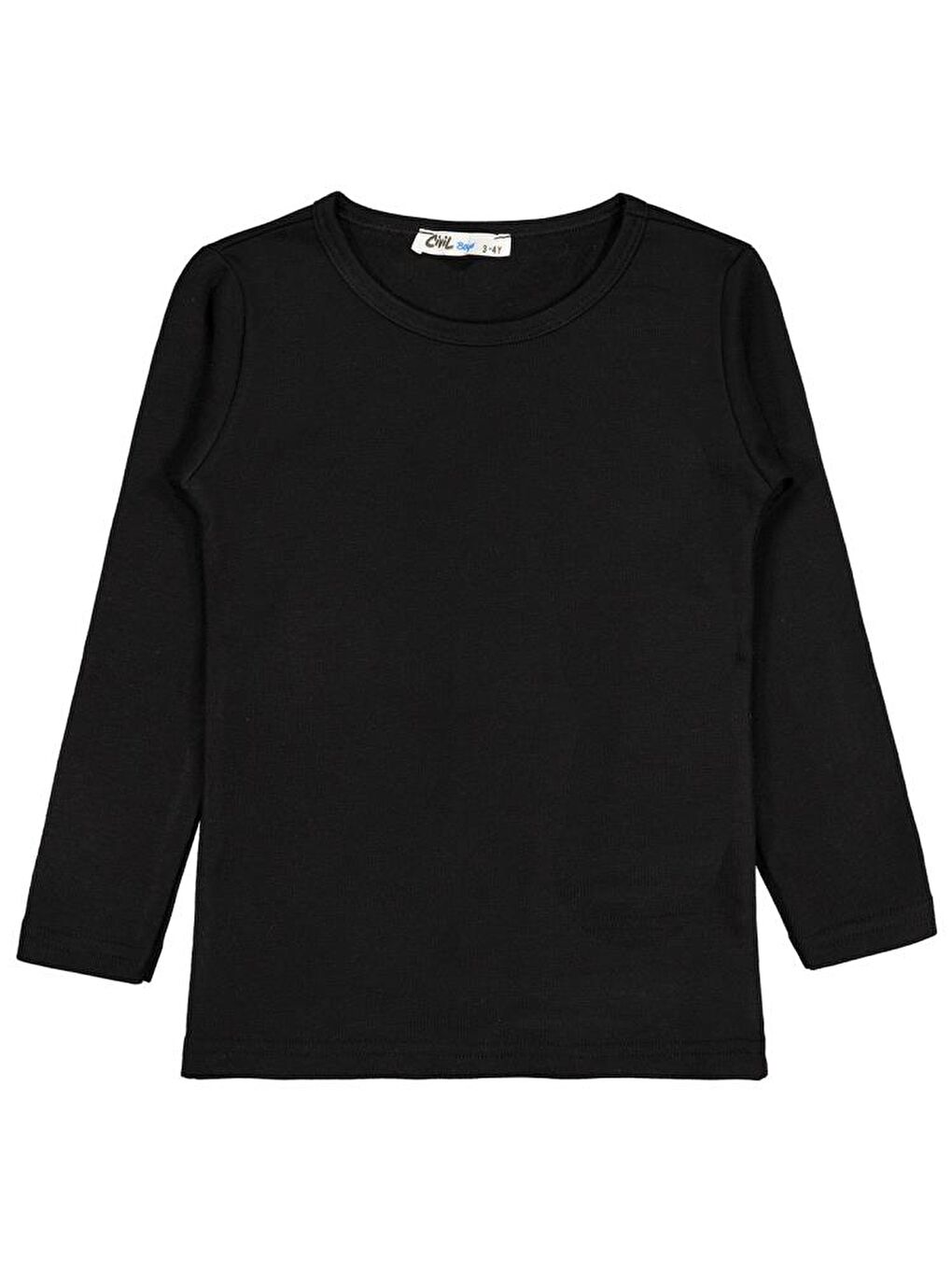 Siyah Erkek Çocuk Termal 3-7 Yaş Sweatshirt