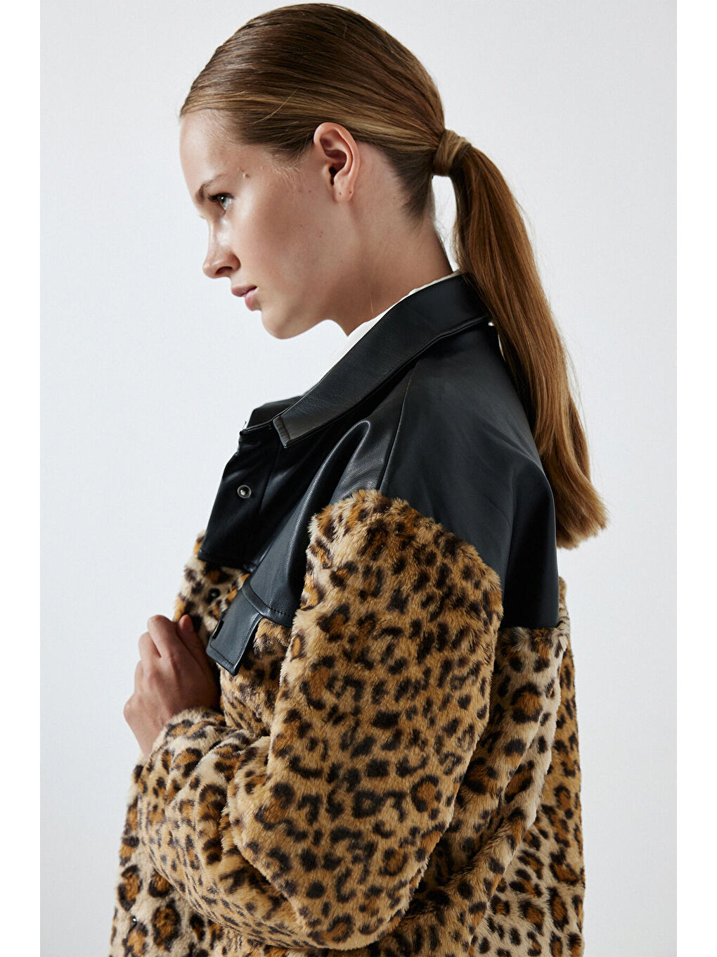 Siyah Leopar Garnili Kaban-3