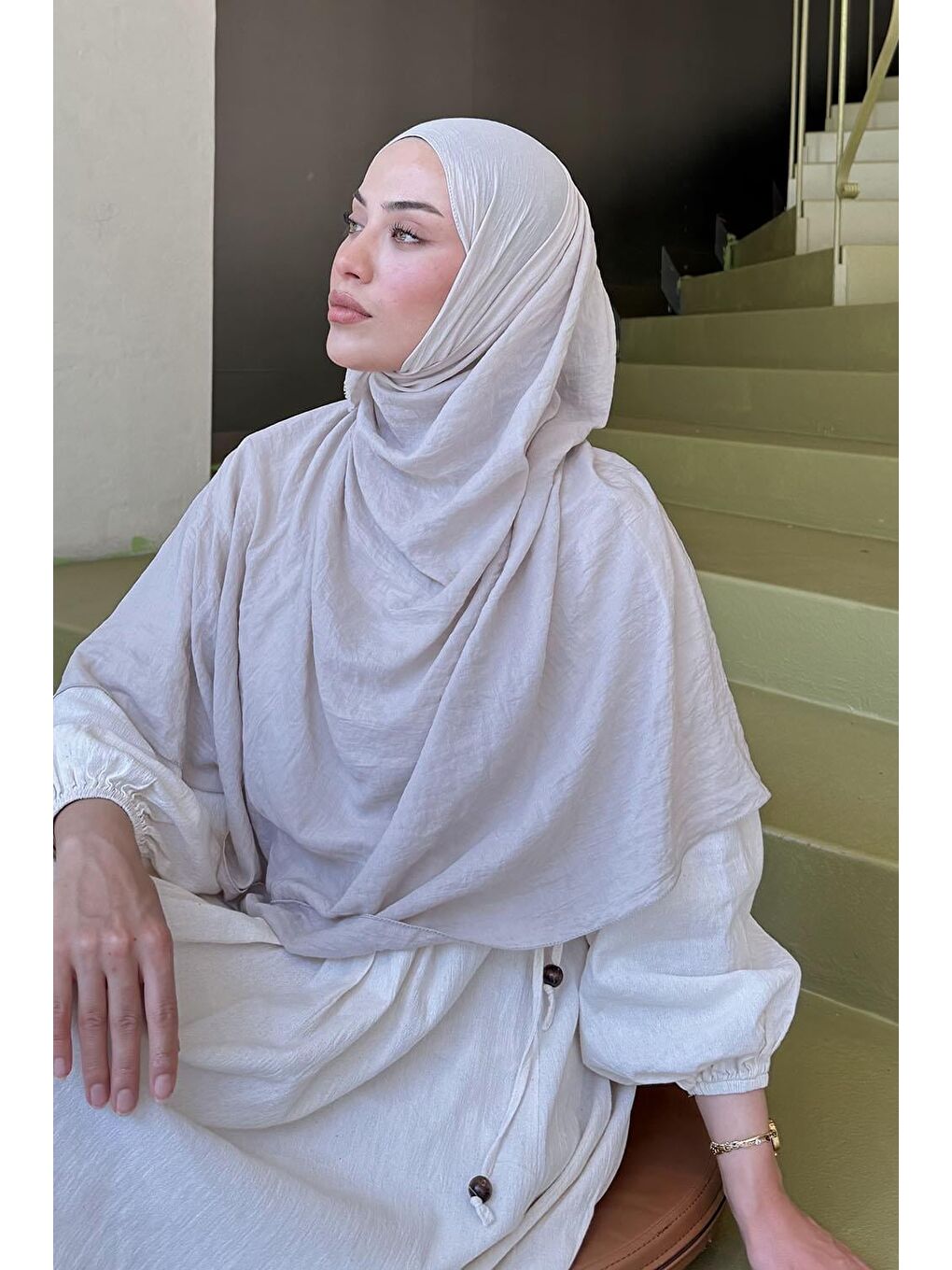 Bej Organic Premium Şal Taş-3