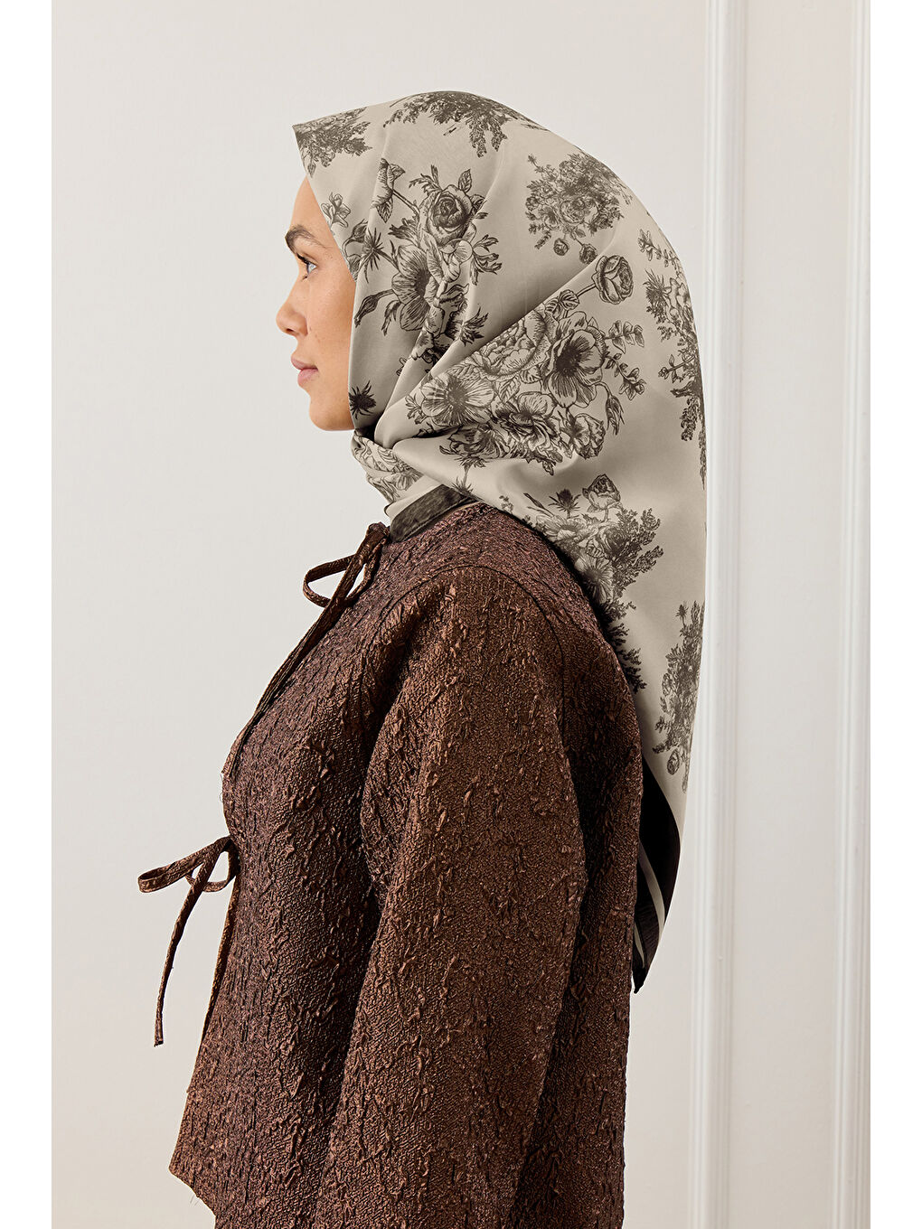 Twill İpek Eşarp Eva Siyah-3