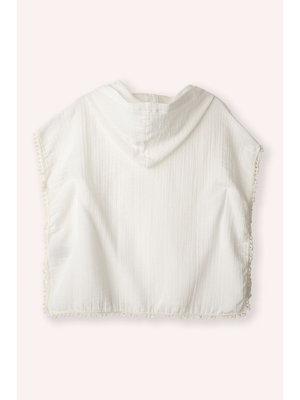 Kız Çocuk Müslin Ekru Plaj Havlusu-1