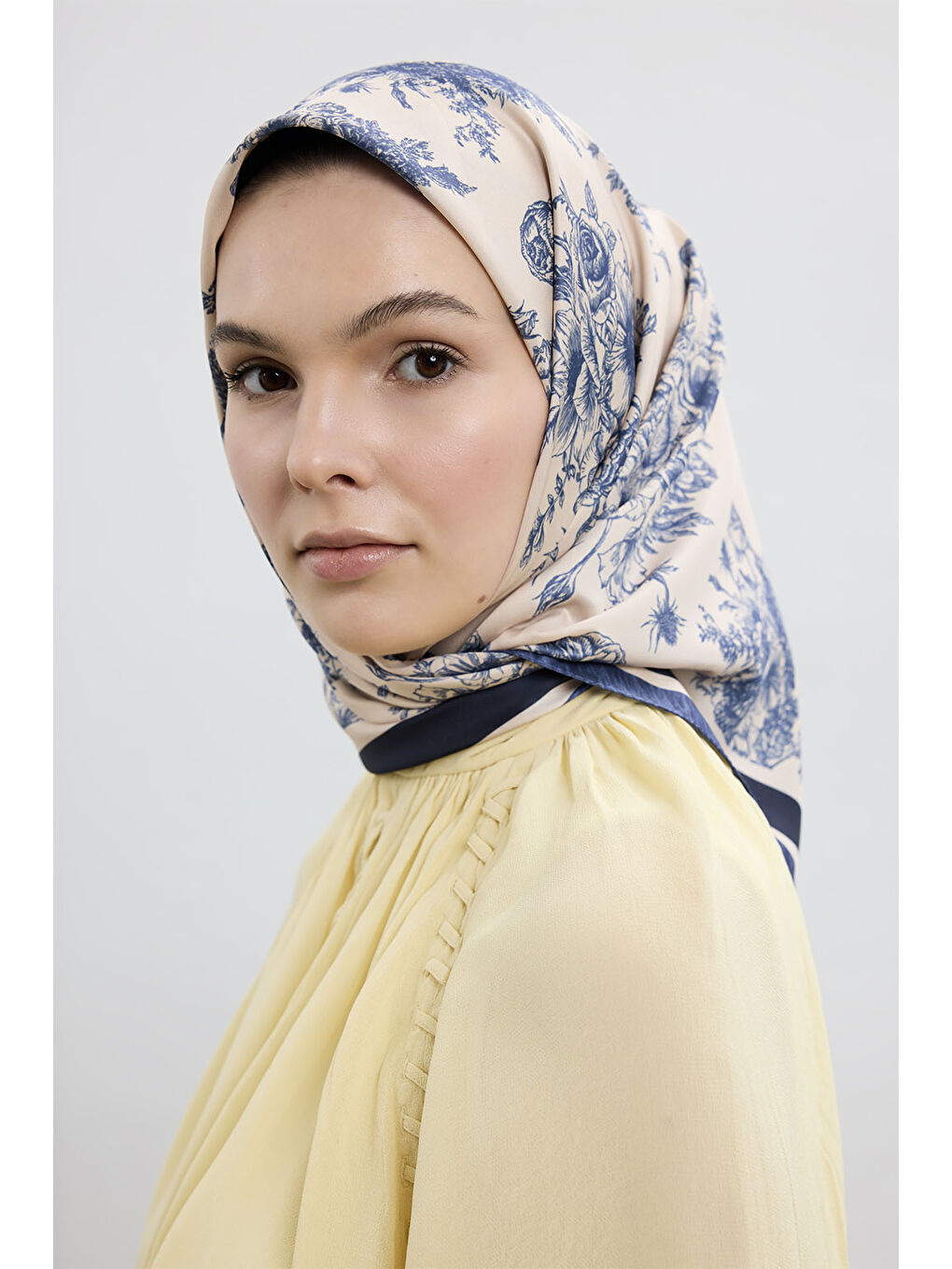 Twill İpek Eşarp Eva Lacivert