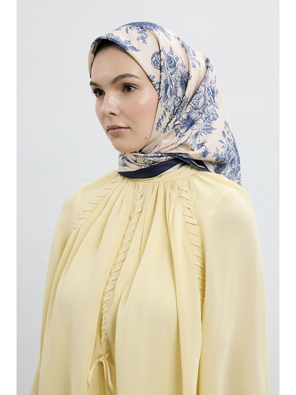 Twill İpek Eşarp Eva Lacivert-1