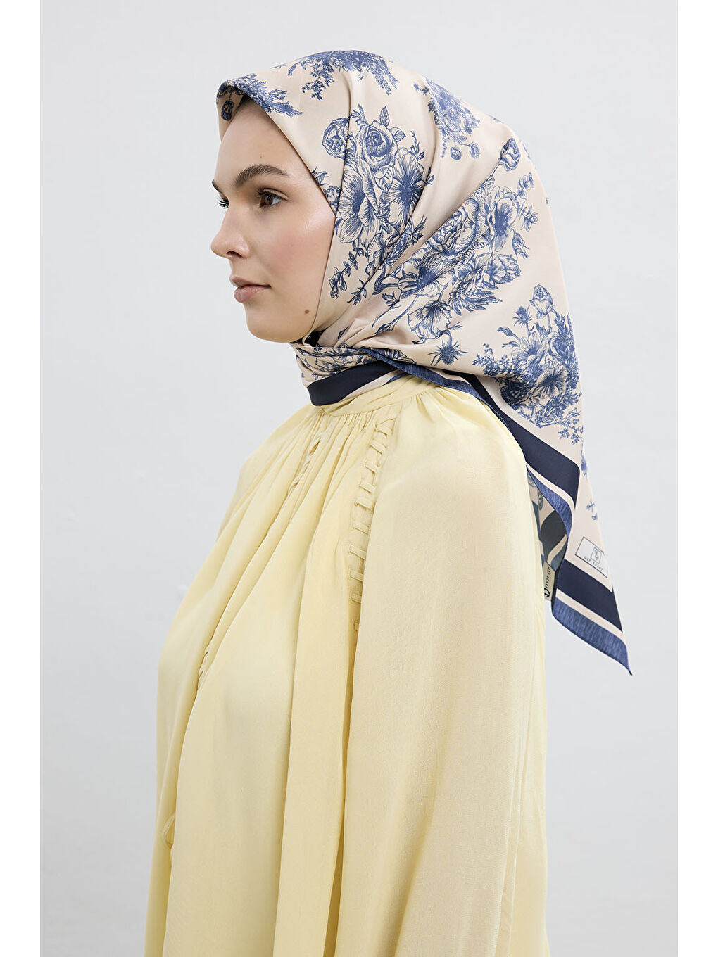 Twill İpek Eşarp Eva Lacivert-2