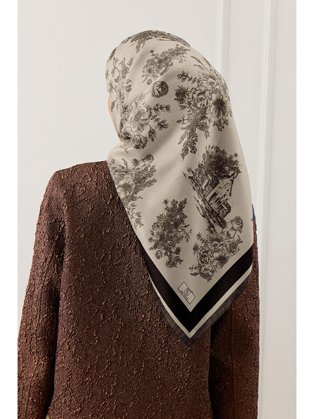 Twill İpek Eşarp Eva Siyah-5