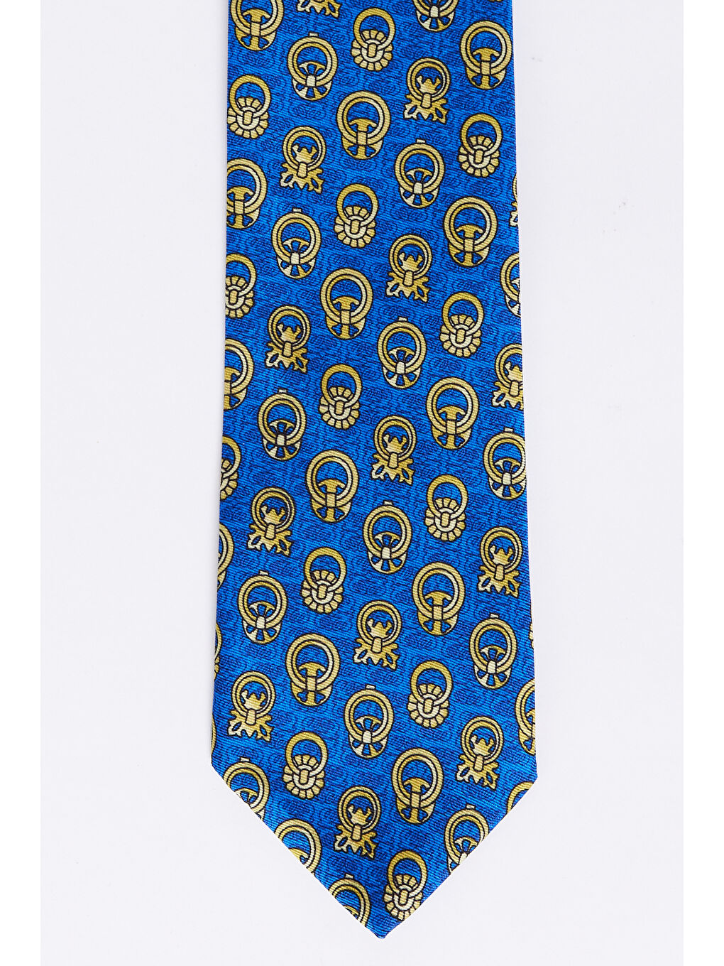 Erkek Mavi Desenli Kravat-1