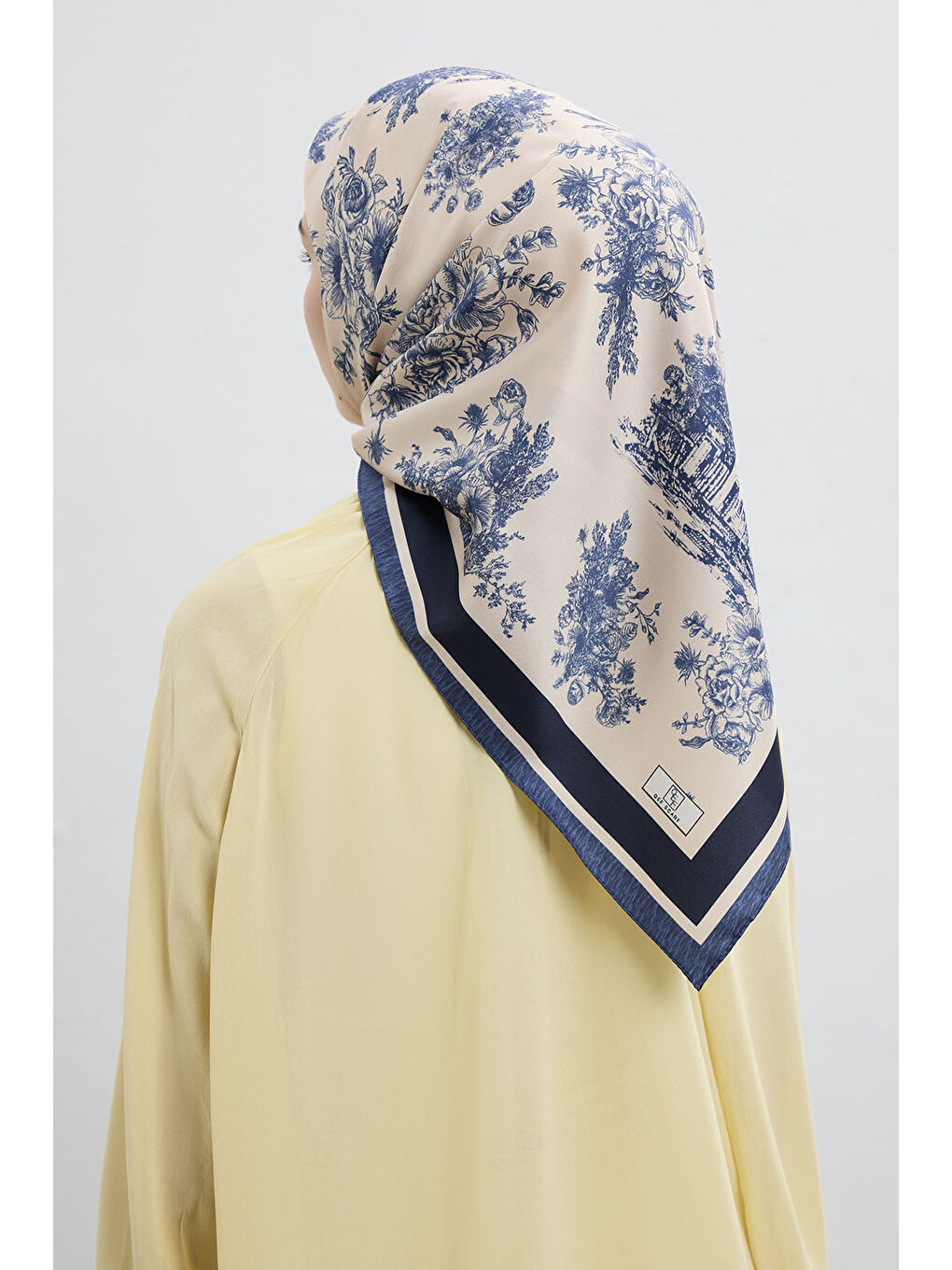 Twill İpek Eşarp Eva Lacivert-3