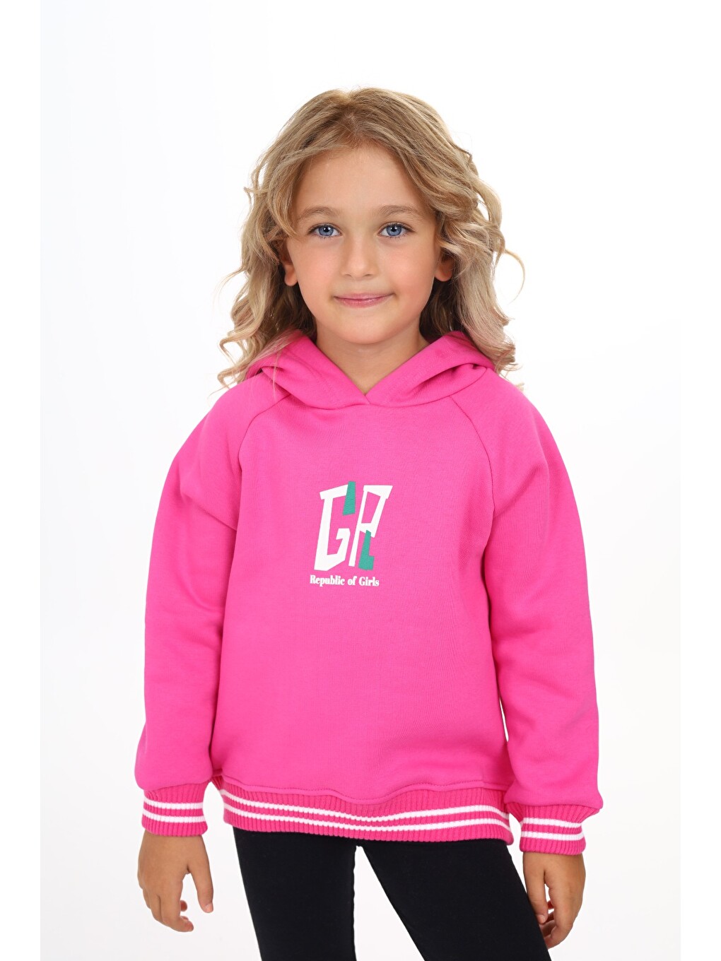 Mor Kız Çocuk Baskılı Sweatshirt
