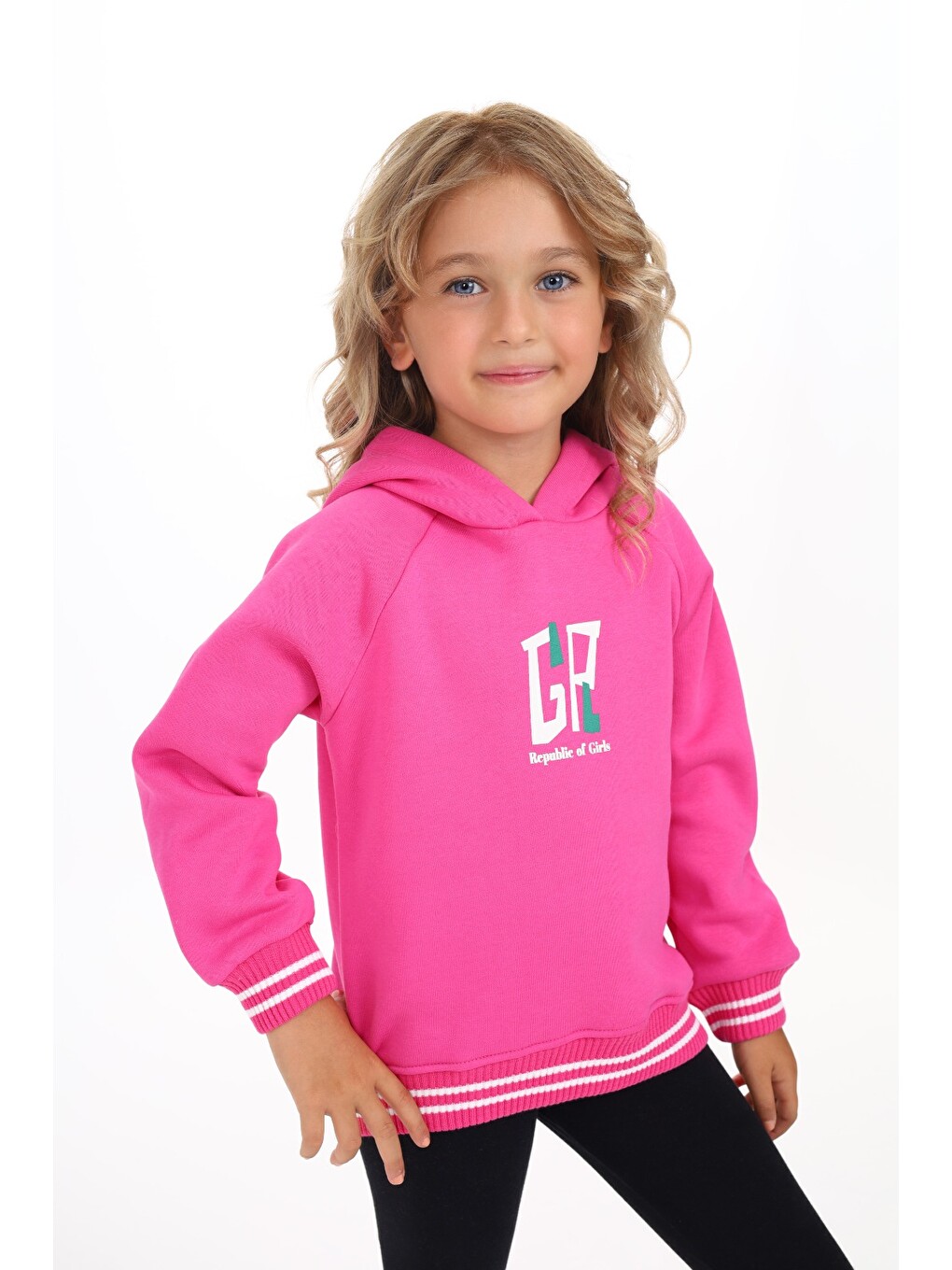 Mor Kız Çocuk Baskılı Sweatshirt-1