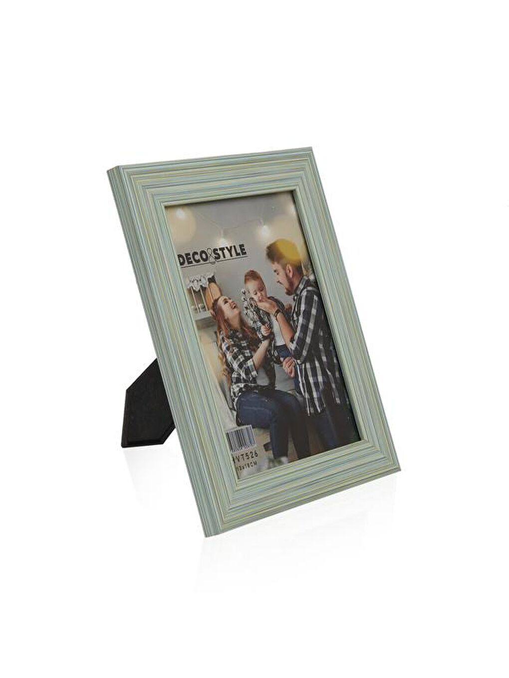 Çizgili Fotoğraf Çerçevesi - Mavi - 13x18 cm-1