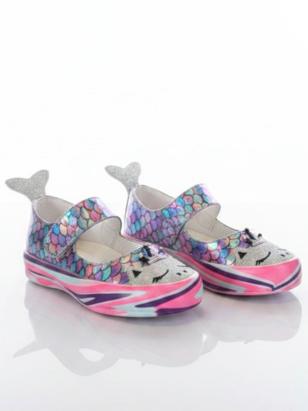 Lacivert Denizkızı Prenses Kız Çocuk Hologram Babet-1