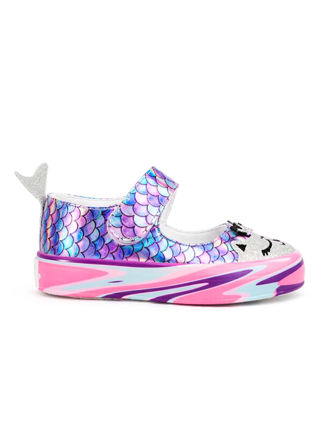 Lacivert Denizkızı Prenses Kız Çocuk Hologram Babet-2