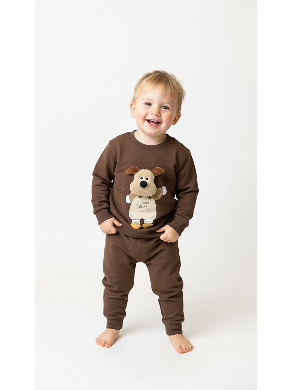 Kahverengi Oyuncak Köpek Aksesuarlı İkili Takım-2