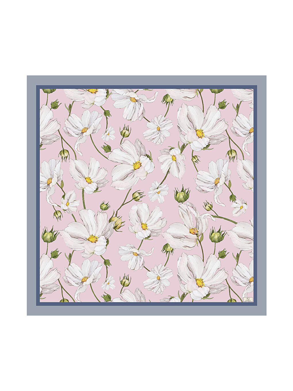 Lila Twill İpek Eşarp Daisy Leylak