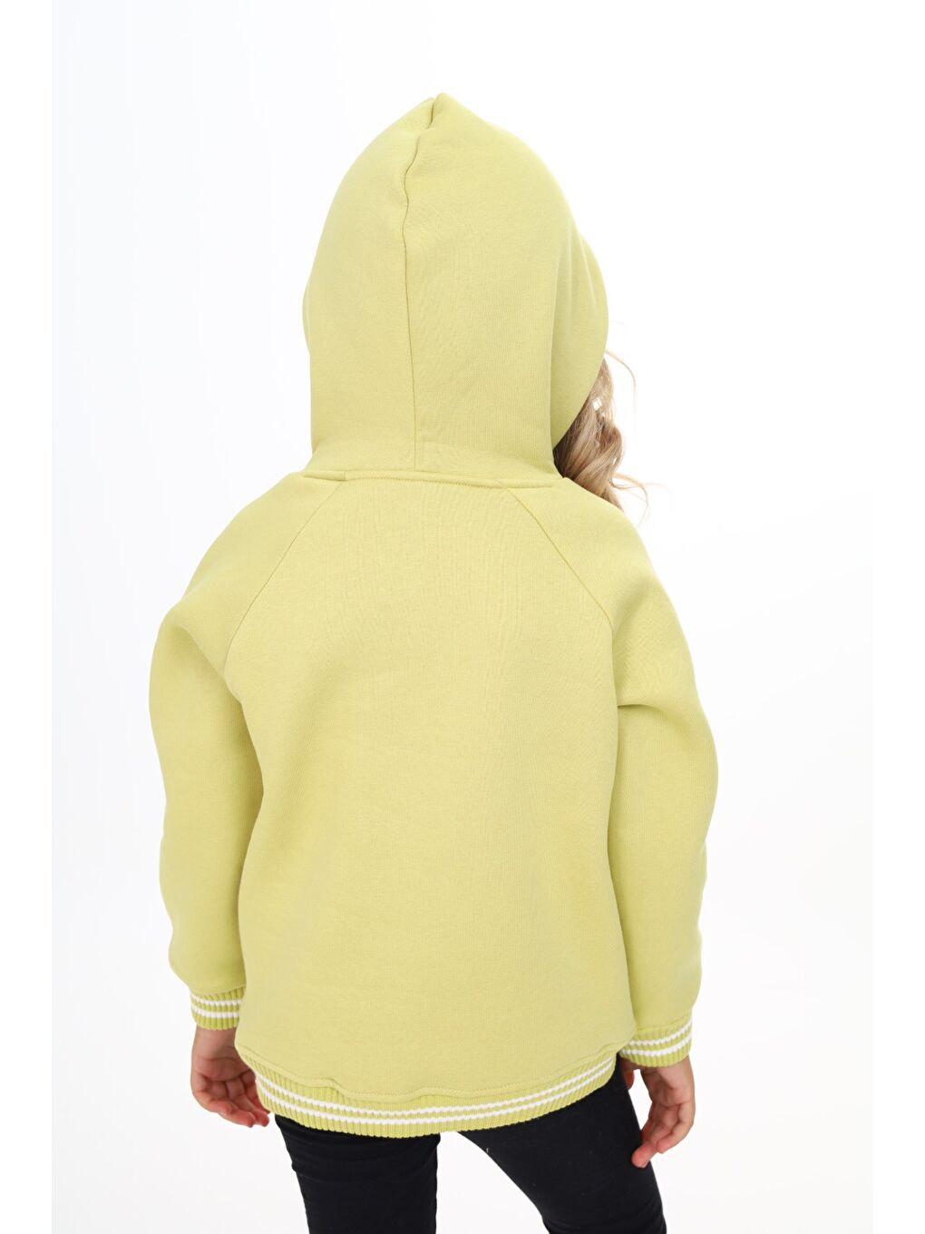 Yeşil Kız Çocuk Baskılı Sweatshirt-3