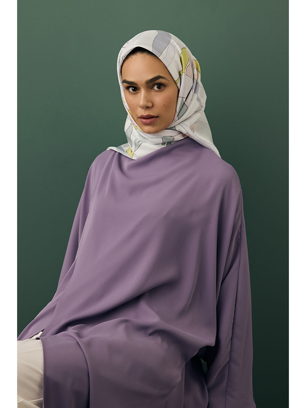 Karışık Twill İpek Eşarp Colors-3