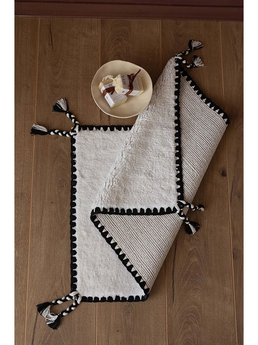 Vina Tekli Banyo Paspası Bambu 50x80 cm Ekru-1