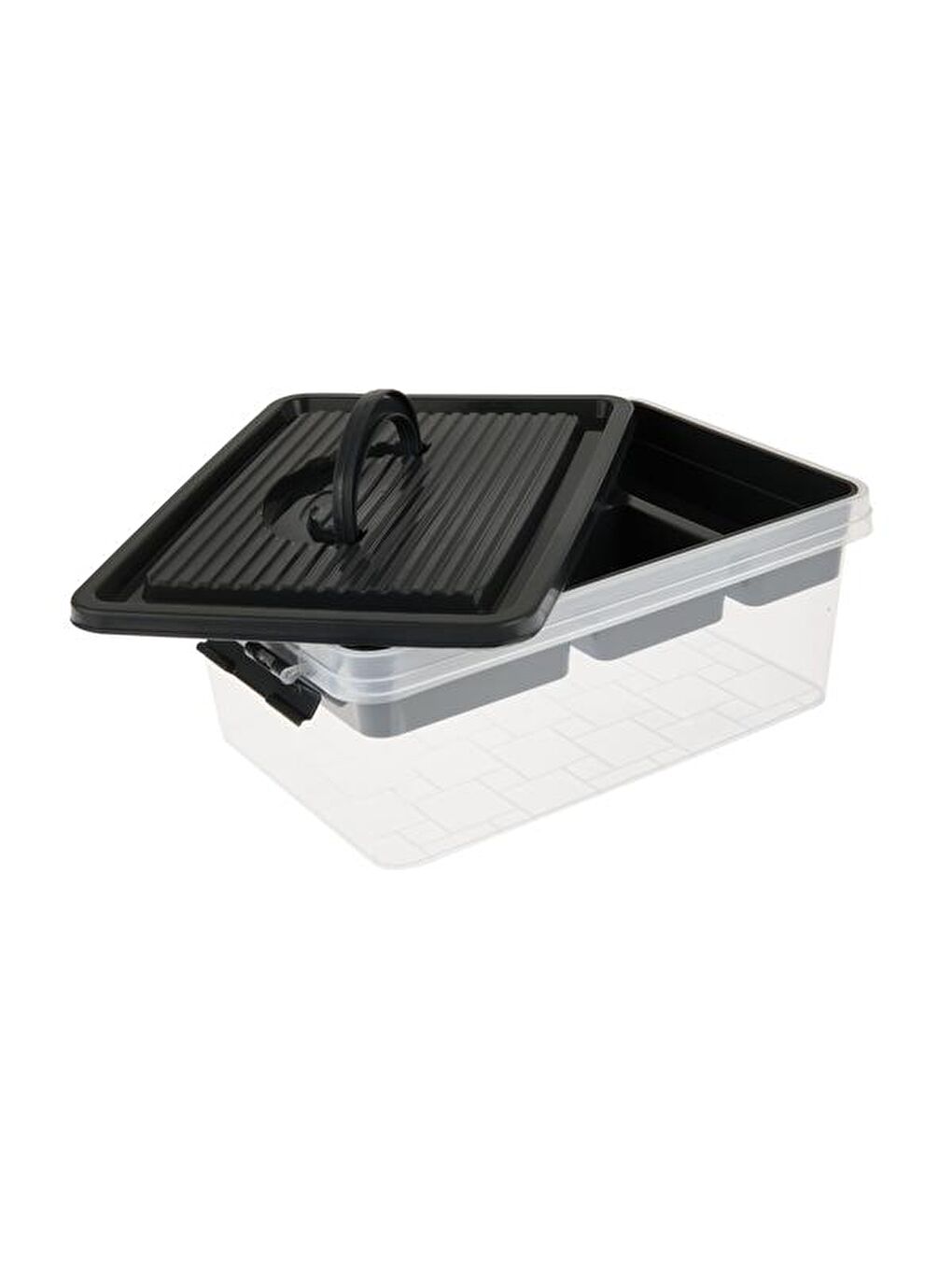 Çok Amaçlı Düzenleyici Kutu - Antrasit / Şeffaf - 21x31x12 cm-2