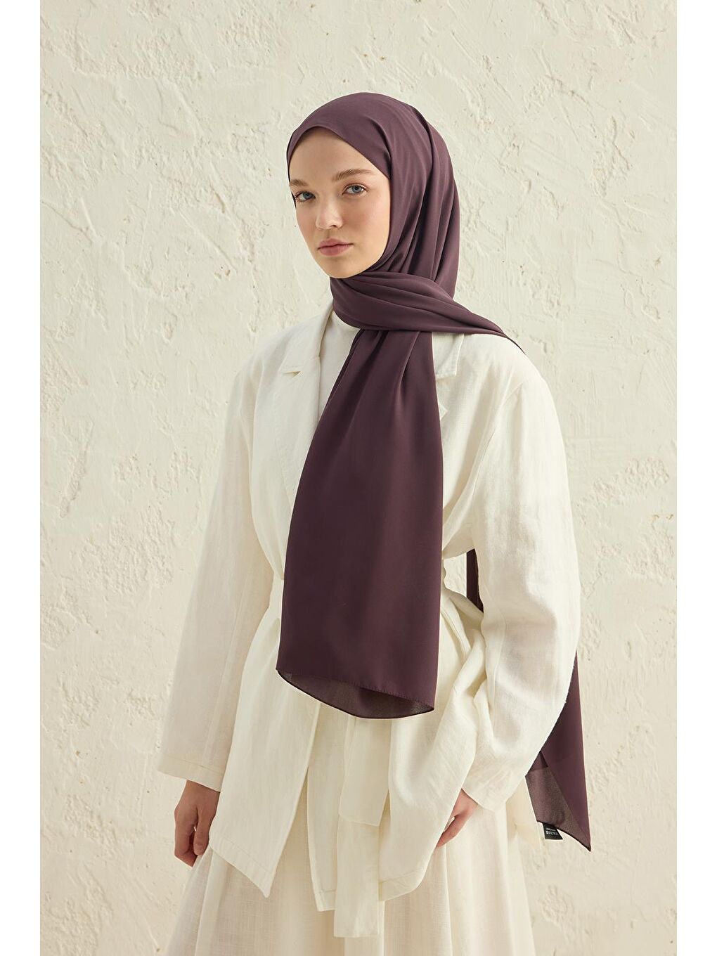 Daily Krep Şal Patlıcan Moru-1