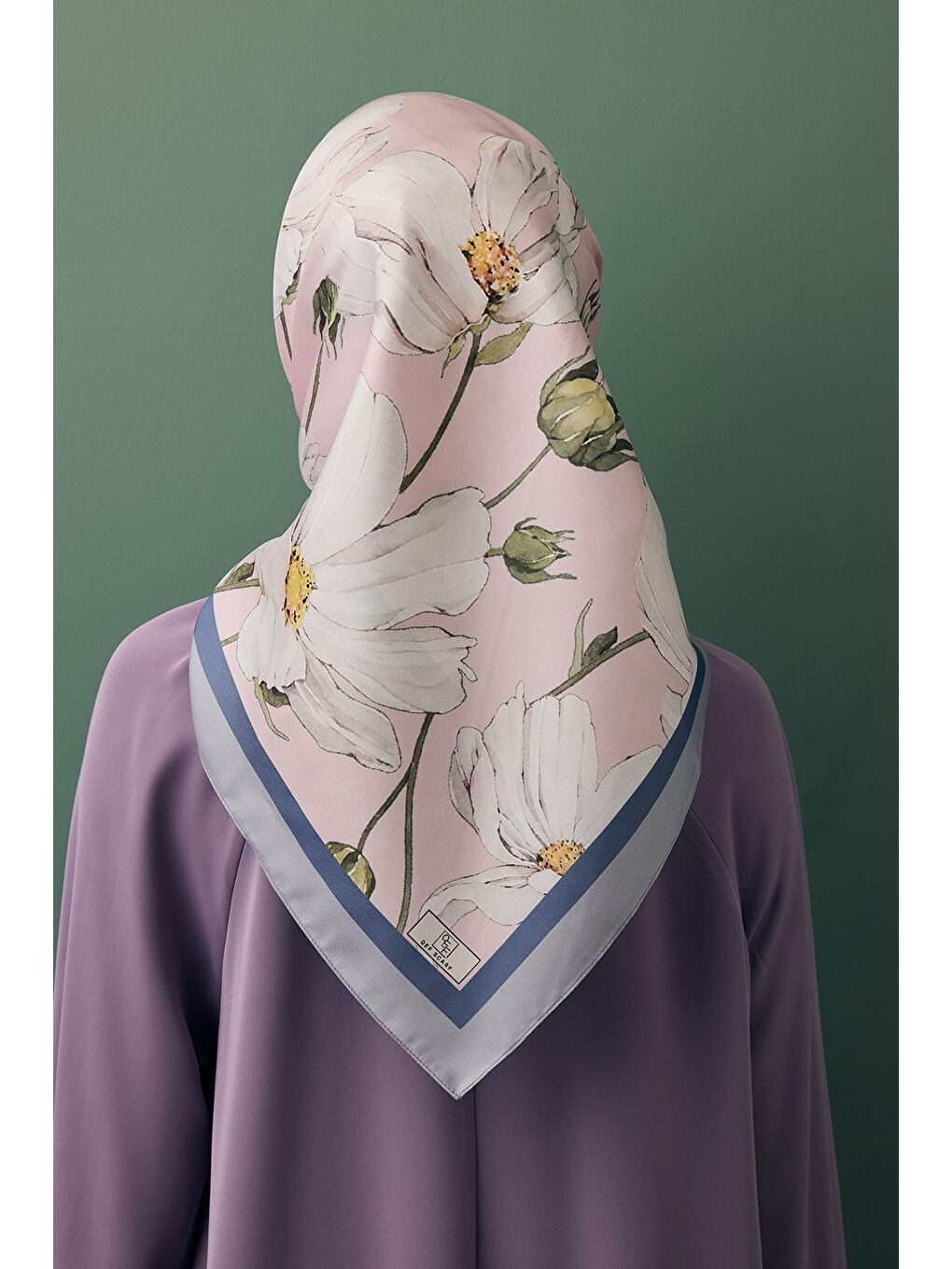 Lila Twill İpek Eşarp Daisy Leylak-5