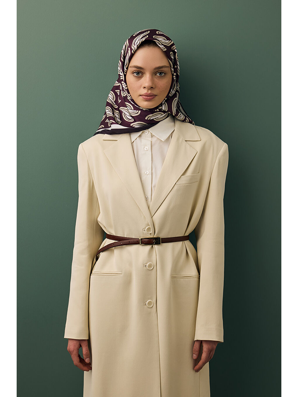 Twill İpek Eşarp Aura Mürdüm-2