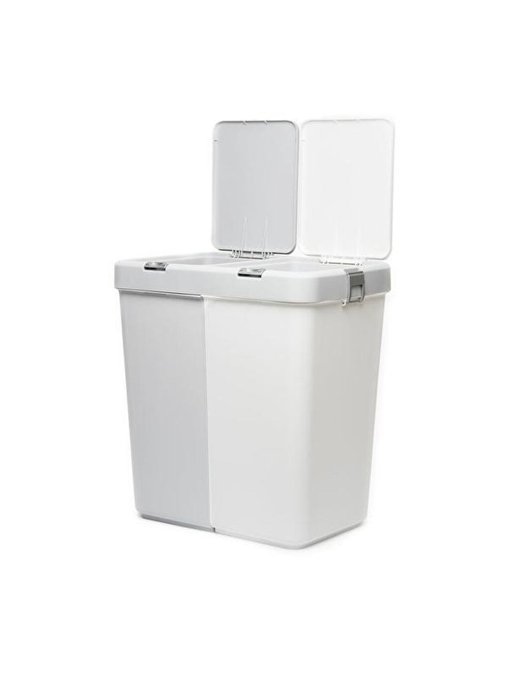 Duo Laundry Çamaşır Sepeti - Gri / Beyaz - 80 lt-1