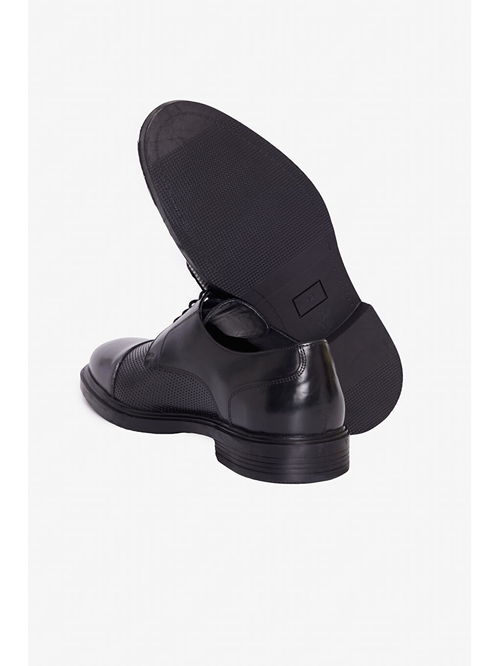 Erkek Siyah %100 Deri Rahat Klasik Ayakkabı-3