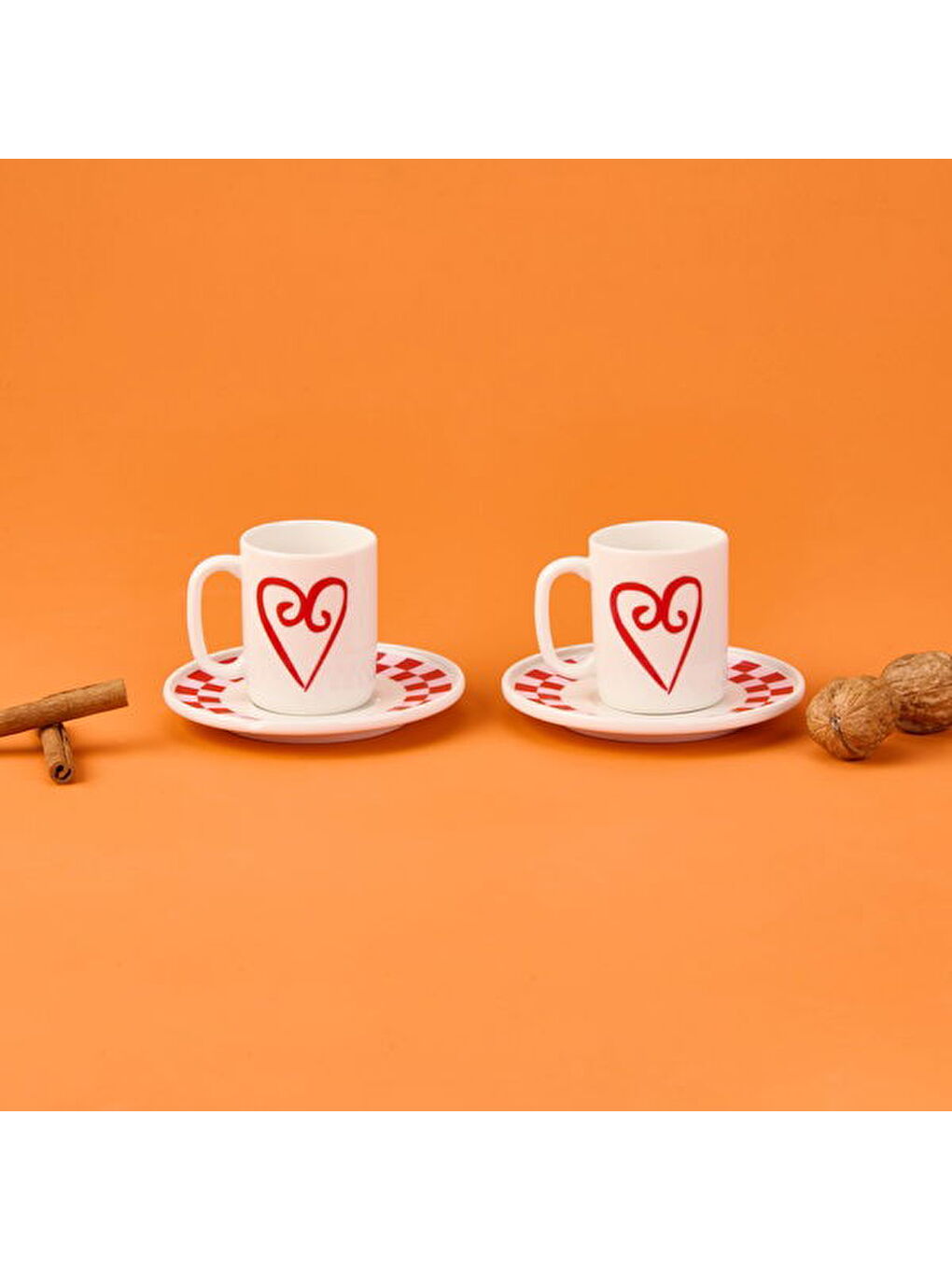 Kitchen Love 4 Parça Kahve Fincan Takımı - Pembe / Beyaz-2