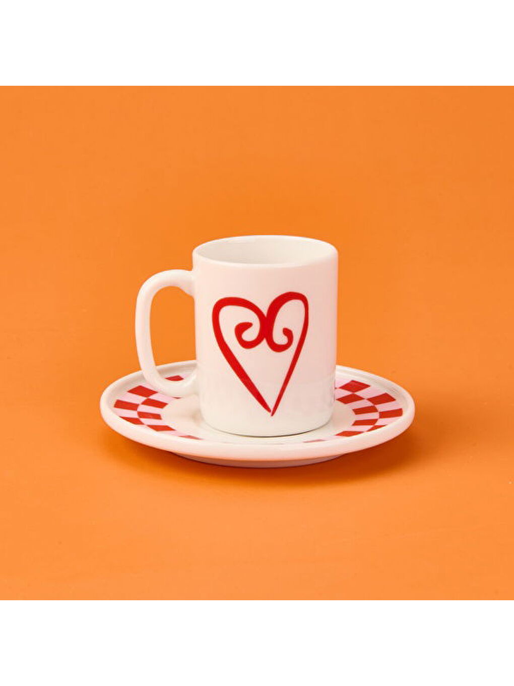 Kitchen Love 4 Parça Kahve Fincan Takımı - Pembe / Beyaz-4