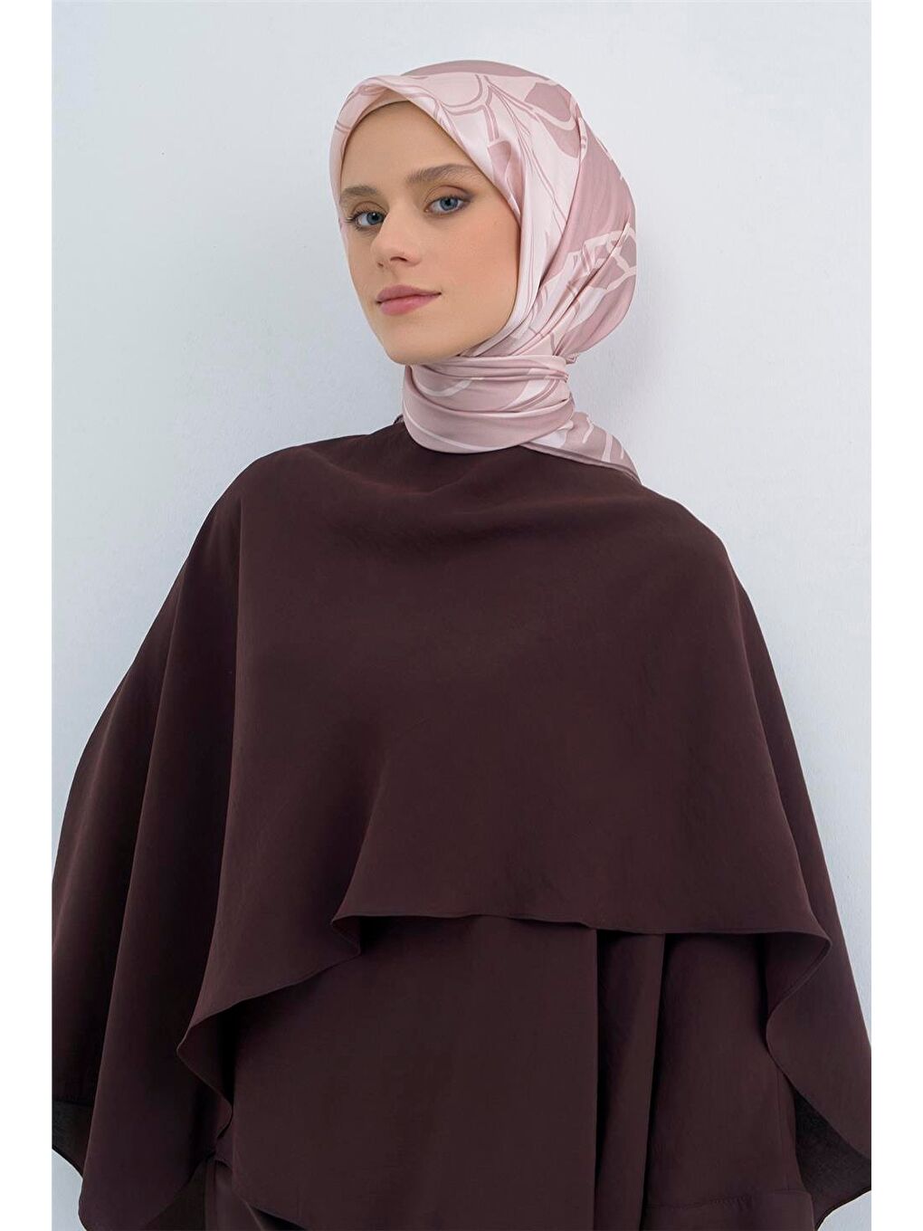 Pembe Saf İpek Twill Eşarp 9553D 31-1