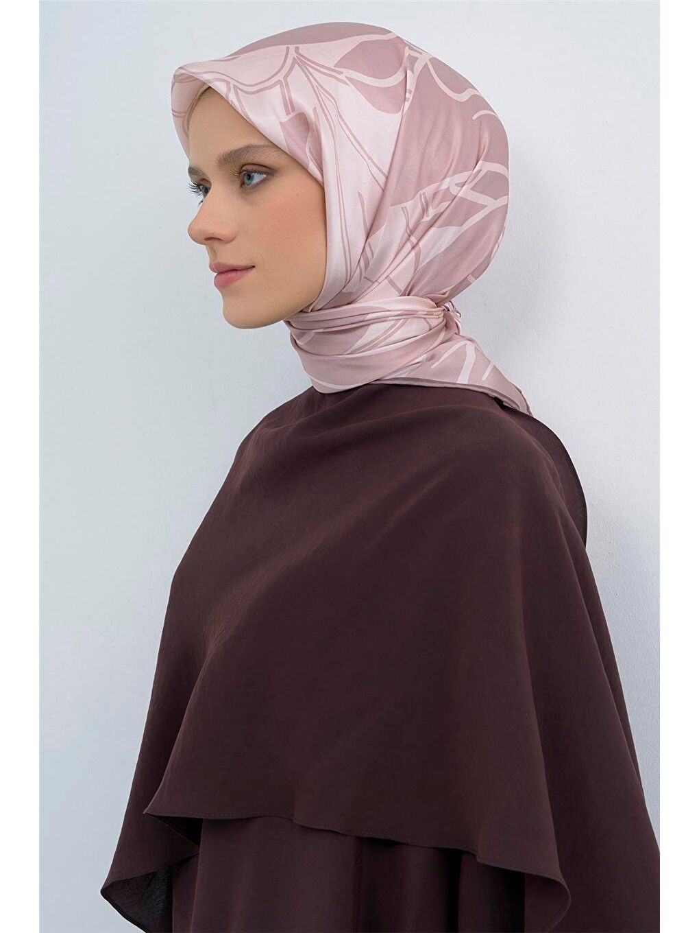 Pembe Saf İpek Twill Eşarp 9553D 31-2