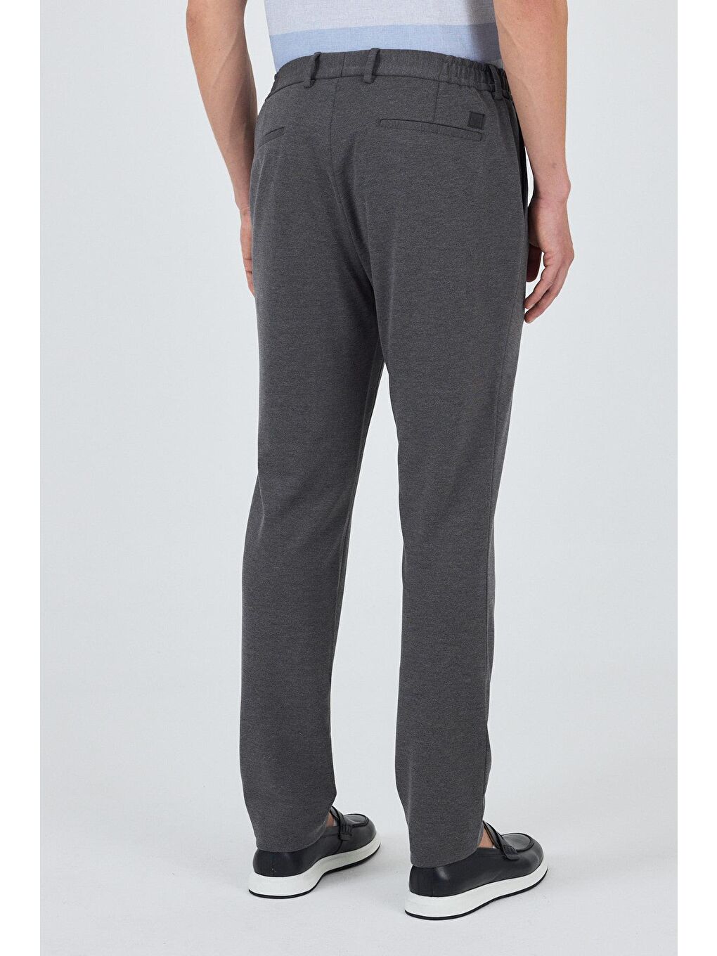 Gri Esnek Yandan Cepli Casual Slim Fit Jogger Pantolon 1003250156-4