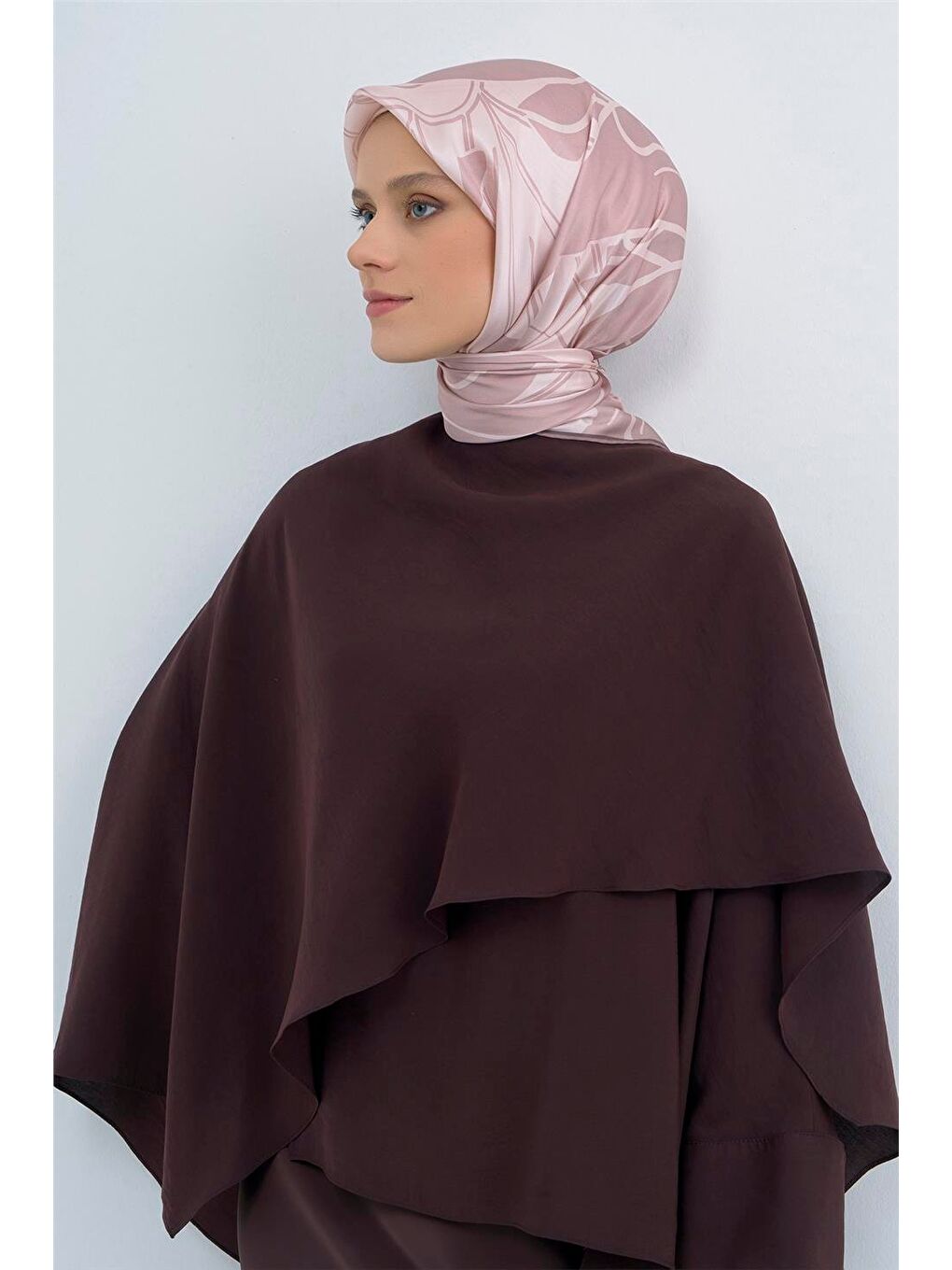 Pembe Saf İpek Sura Eşarp 9553D 31