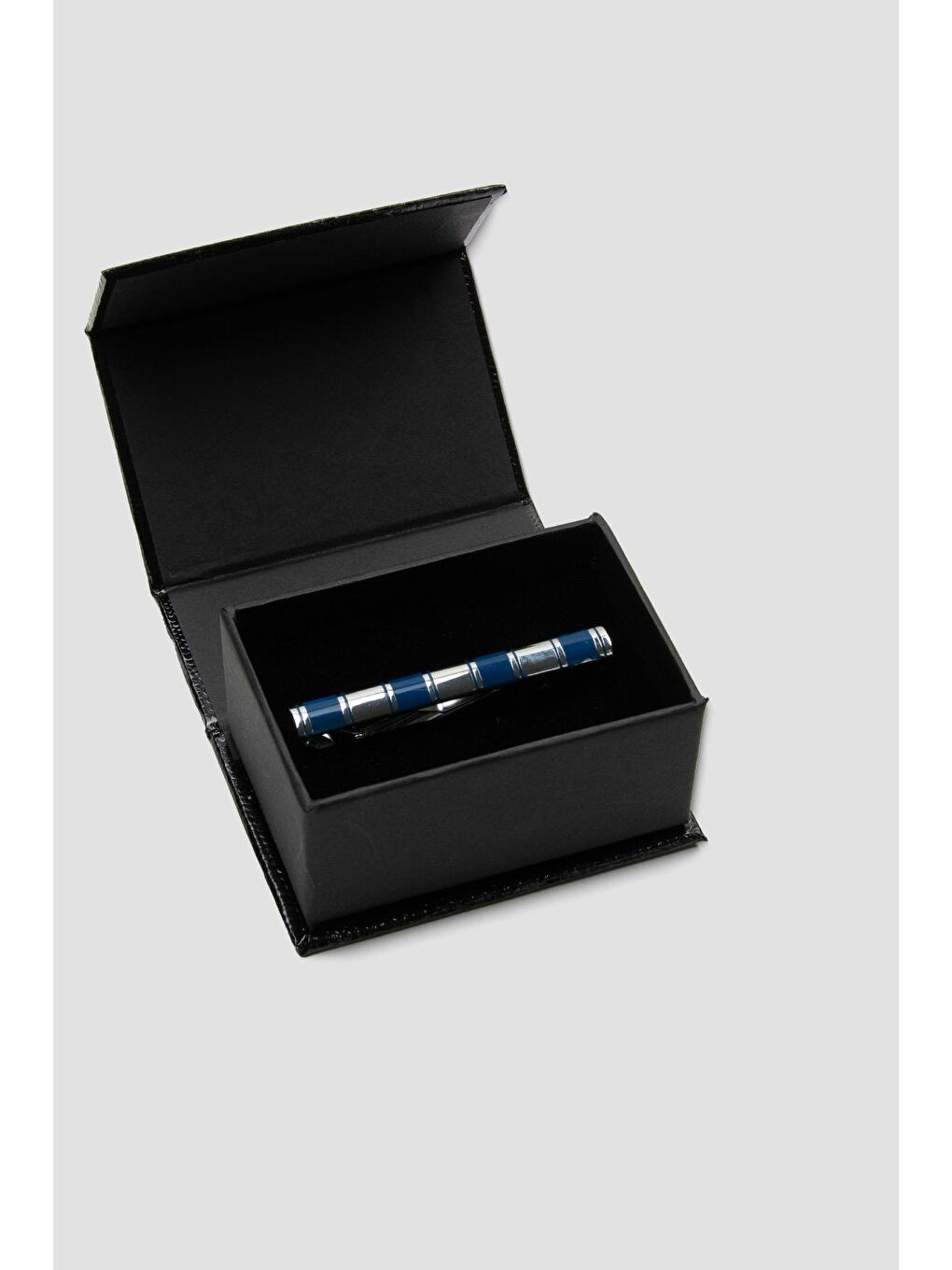 98003 Silver Lacivert Erkek Kravat İğnesi