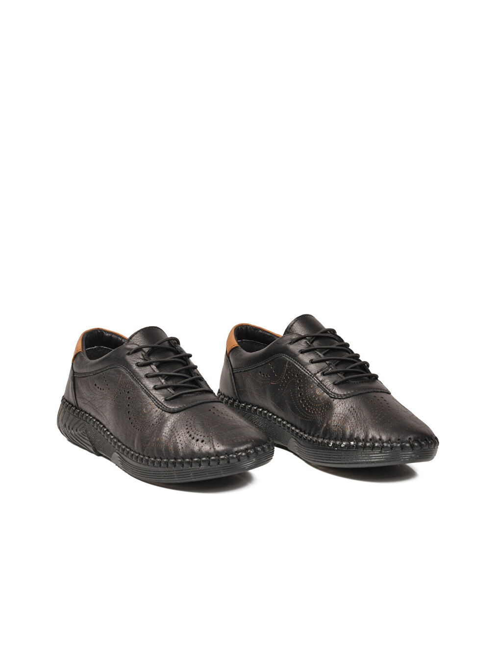 Siyah Hakiki Deri Kadın Casual Ayakkabı 26370011Y Z-2