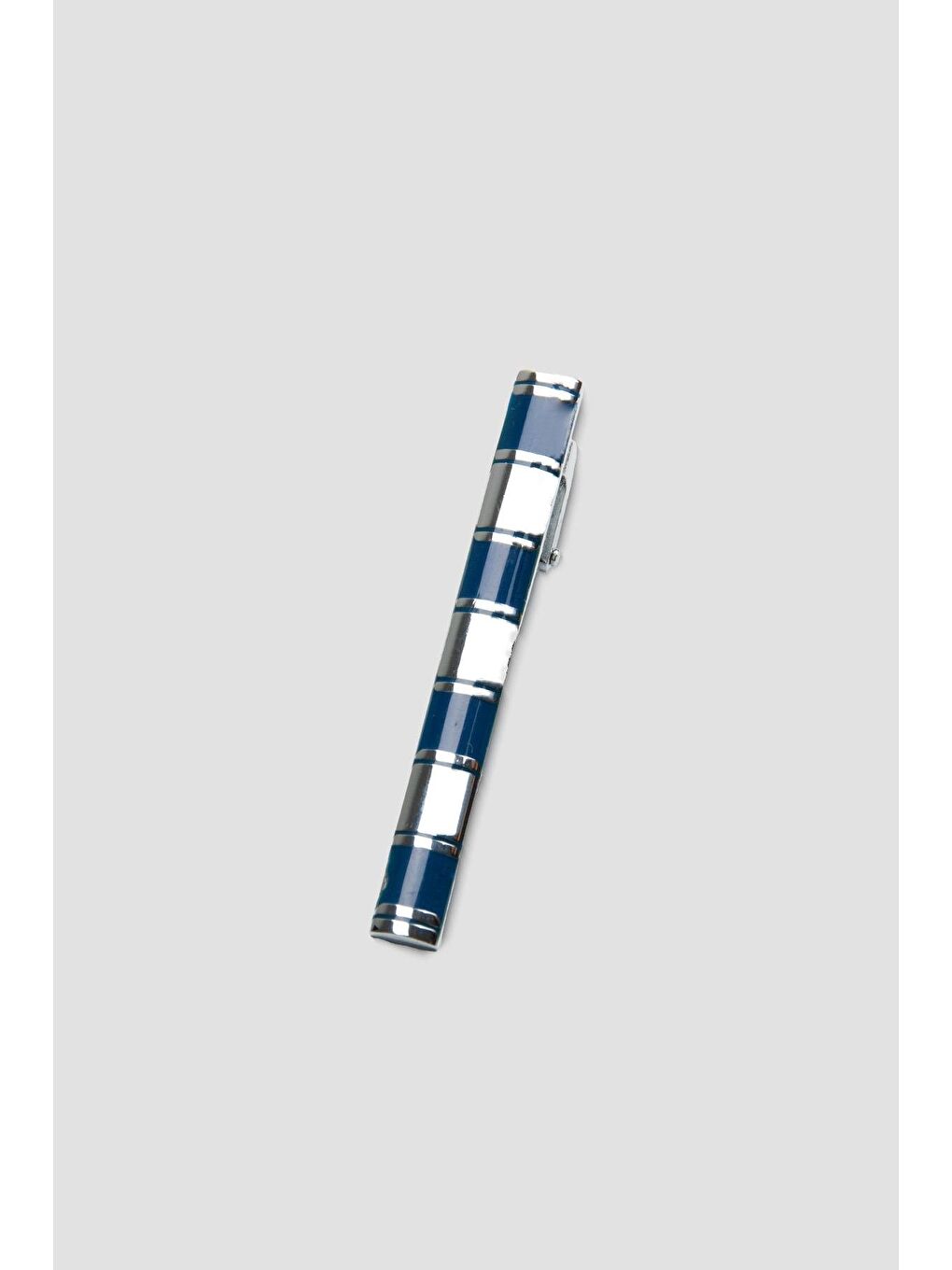 98003 Silver Lacivert Erkek Kravat İğnesi-1