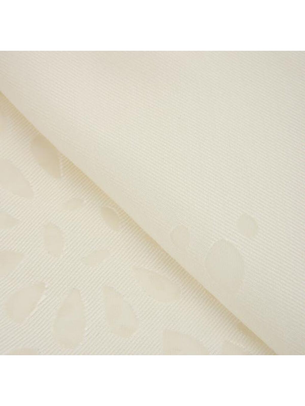 Soft Floral Devore Masa Örtüsü - Beyaz - 140x200 cm-1