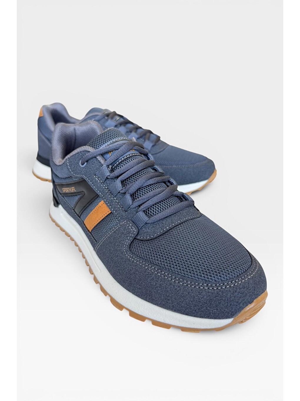 Gri Erkek Ortopedik Airfile Günlük Yürüyüş Koşu Sneaker Spor Ayakkabı Füme-1