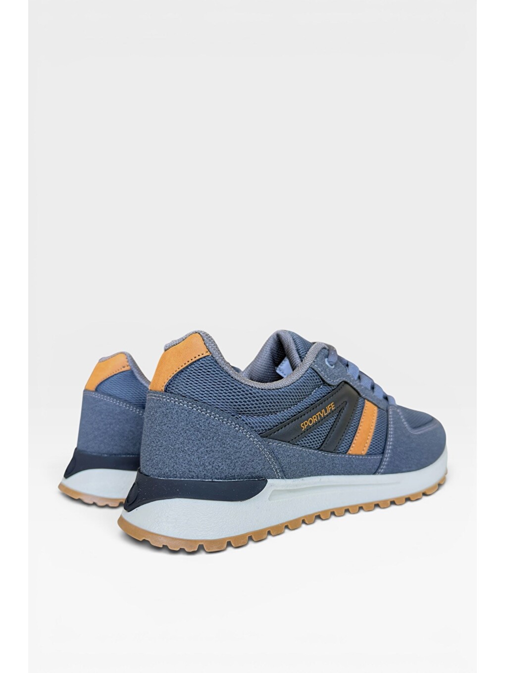 Gri Erkek Ortopedik Airfile Günlük Yürüyüş Koşu Sneaker Spor Ayakkabı Füme-3