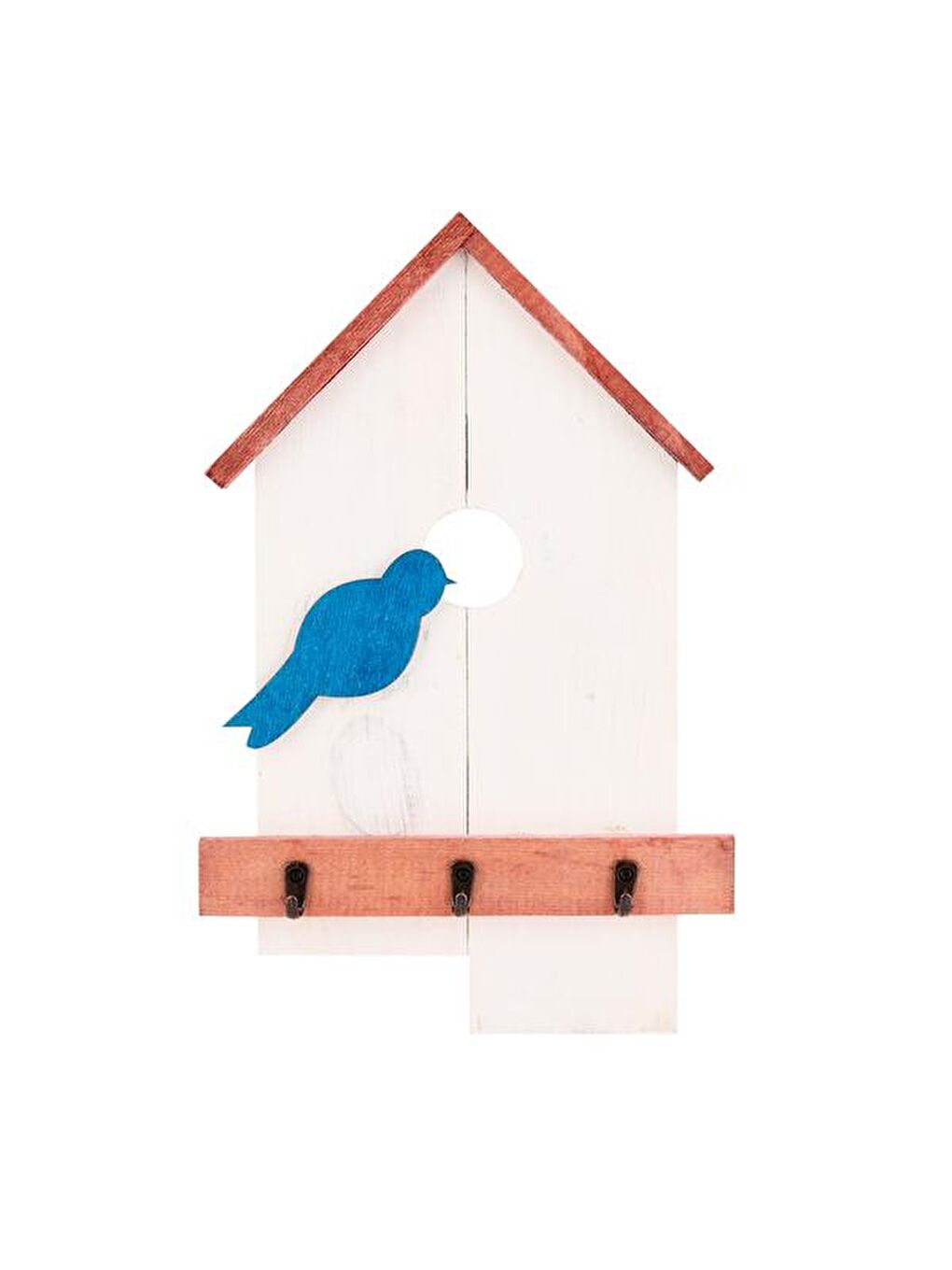 Karışık Kuş Yuvası Desenli Anahtar Kutusu - Renkli - 20x33 cm-3