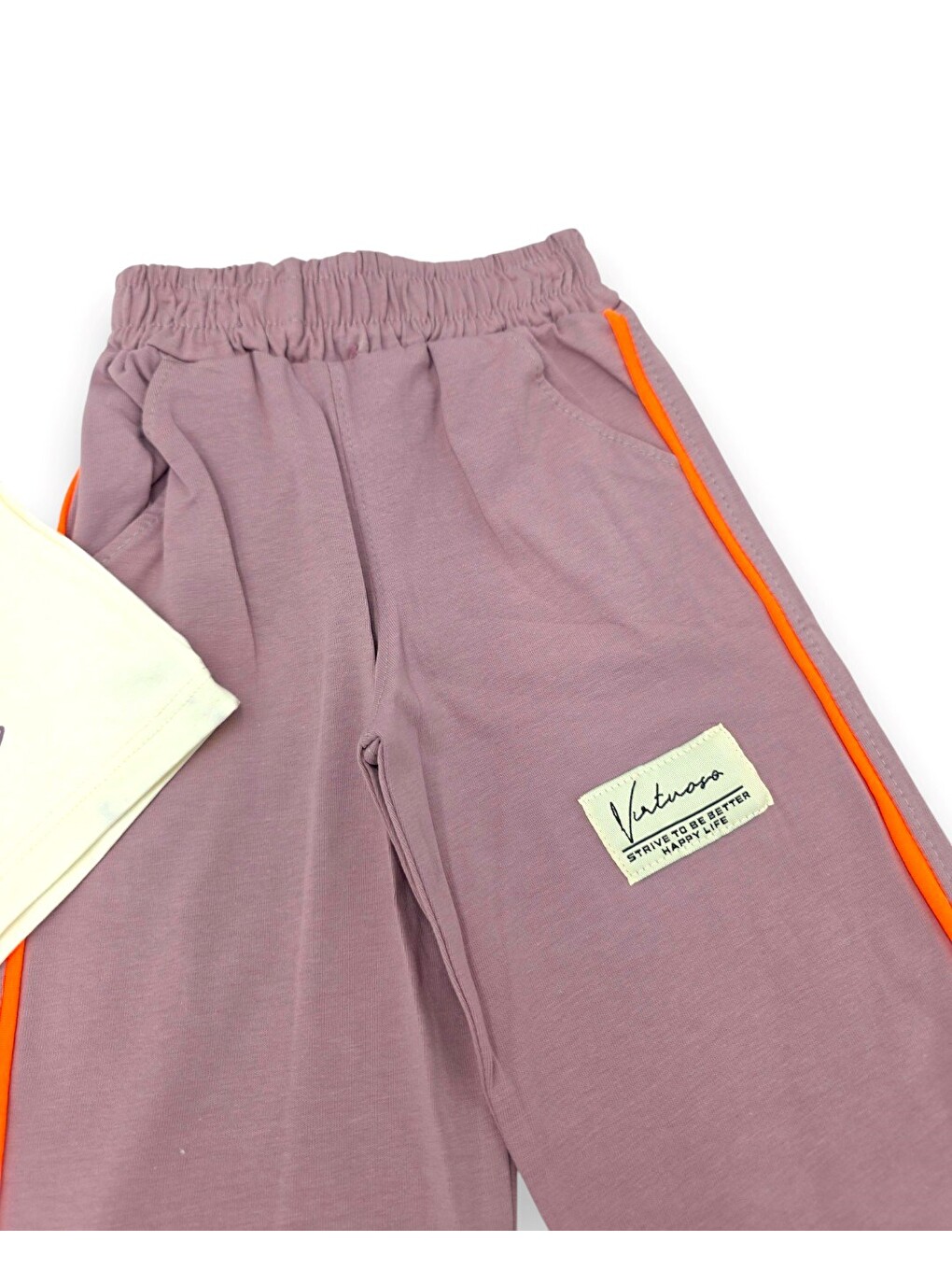 Pembe Kız Çocuk Yazlık 2-3-4-5-6 Yaş Pantolunlu T-shirtlü 2'li Yazlık Takım-5