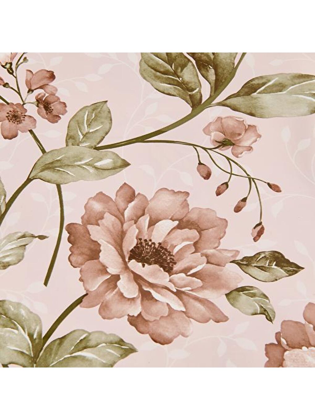 Karışık Gül Desenli Pvc Masa Örtüsü - Renkli - 140x140 cm-1