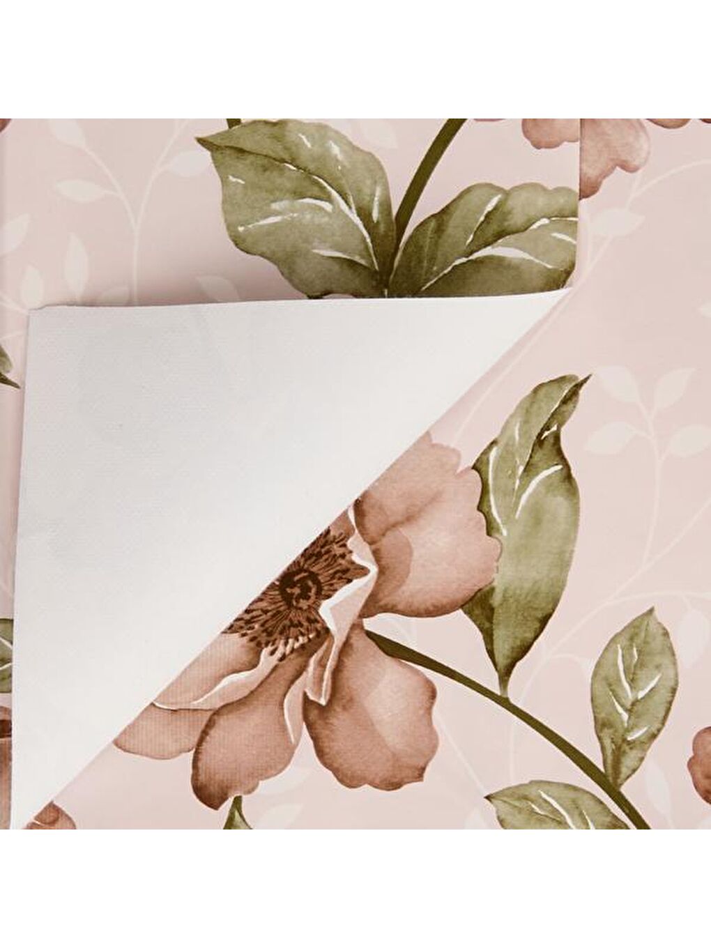 Karışık Gül Desenli Pvc Masa Örtüsü - Renkli - 140x140 cm-2