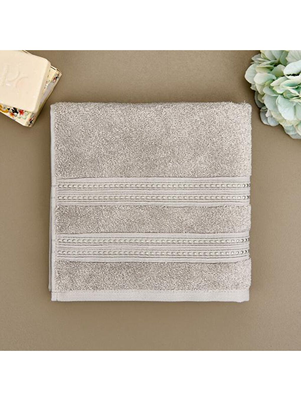 Soft Lapa Yüz Havlusu - Gri - 50x90 cm