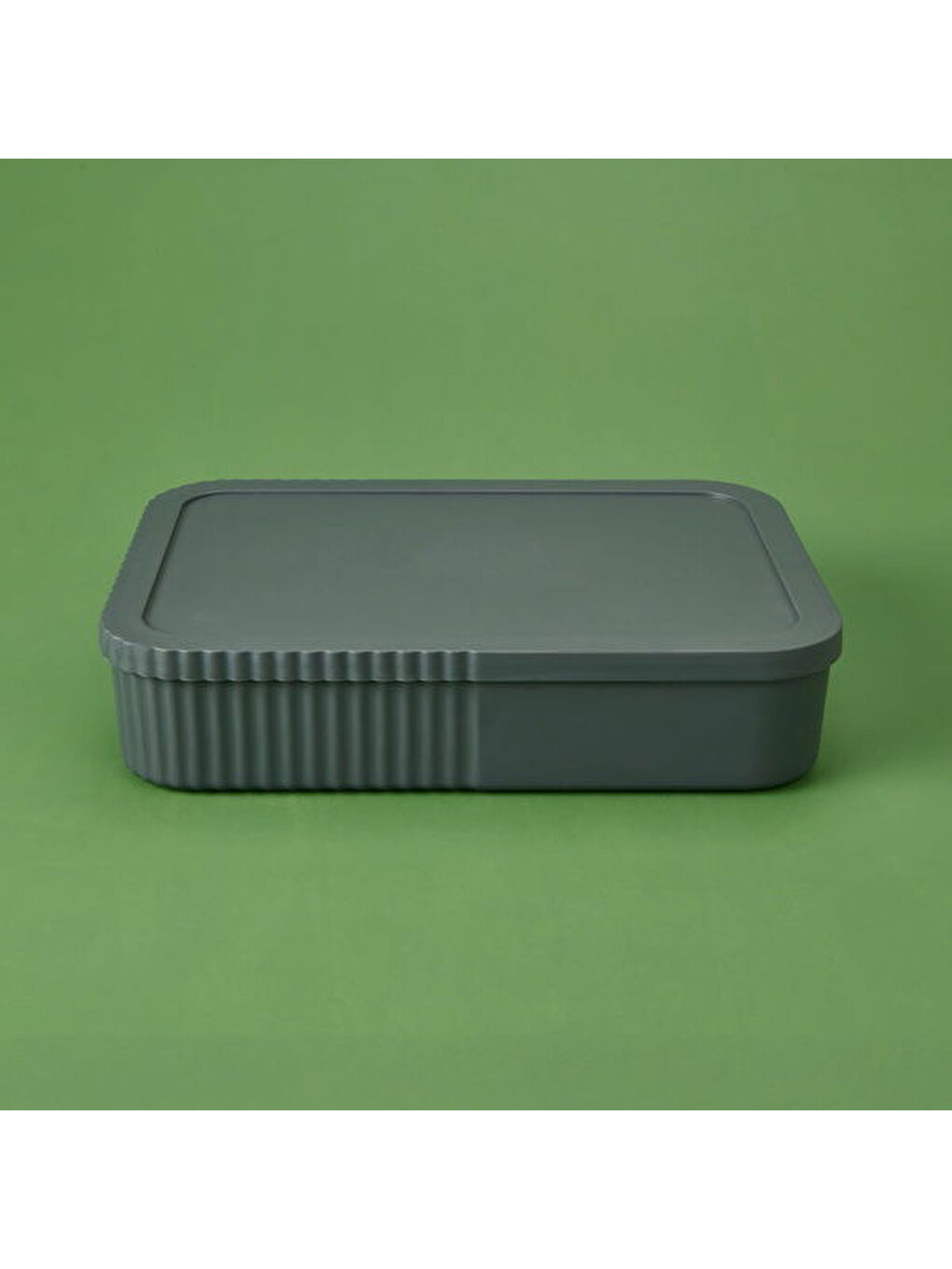 Kapaklı İnce Geniş Kutu - Antrasit - 6 lt-1