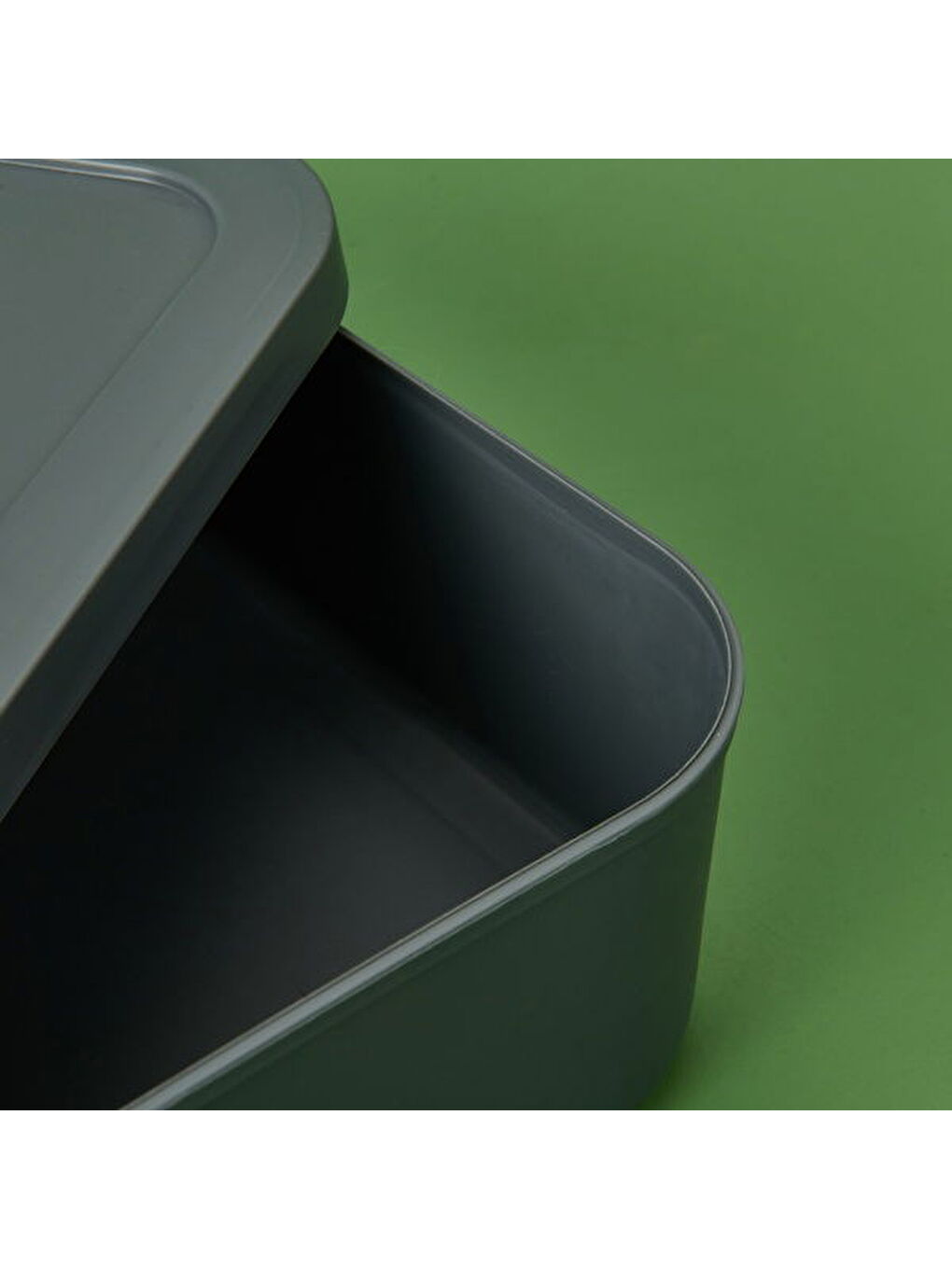 Kapaklı İnce Geniş Kutu - Antrasit - 6 lt-2